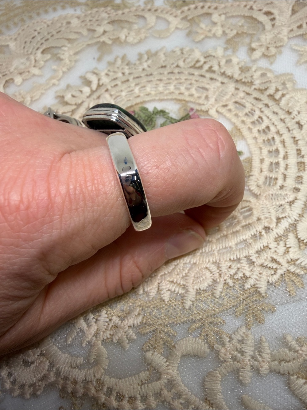 925 Sterling Silver Square Band Ring | Modern Minimalist | Size 7.75 | Unisex